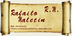 Rafailo Maletin vizit kartica